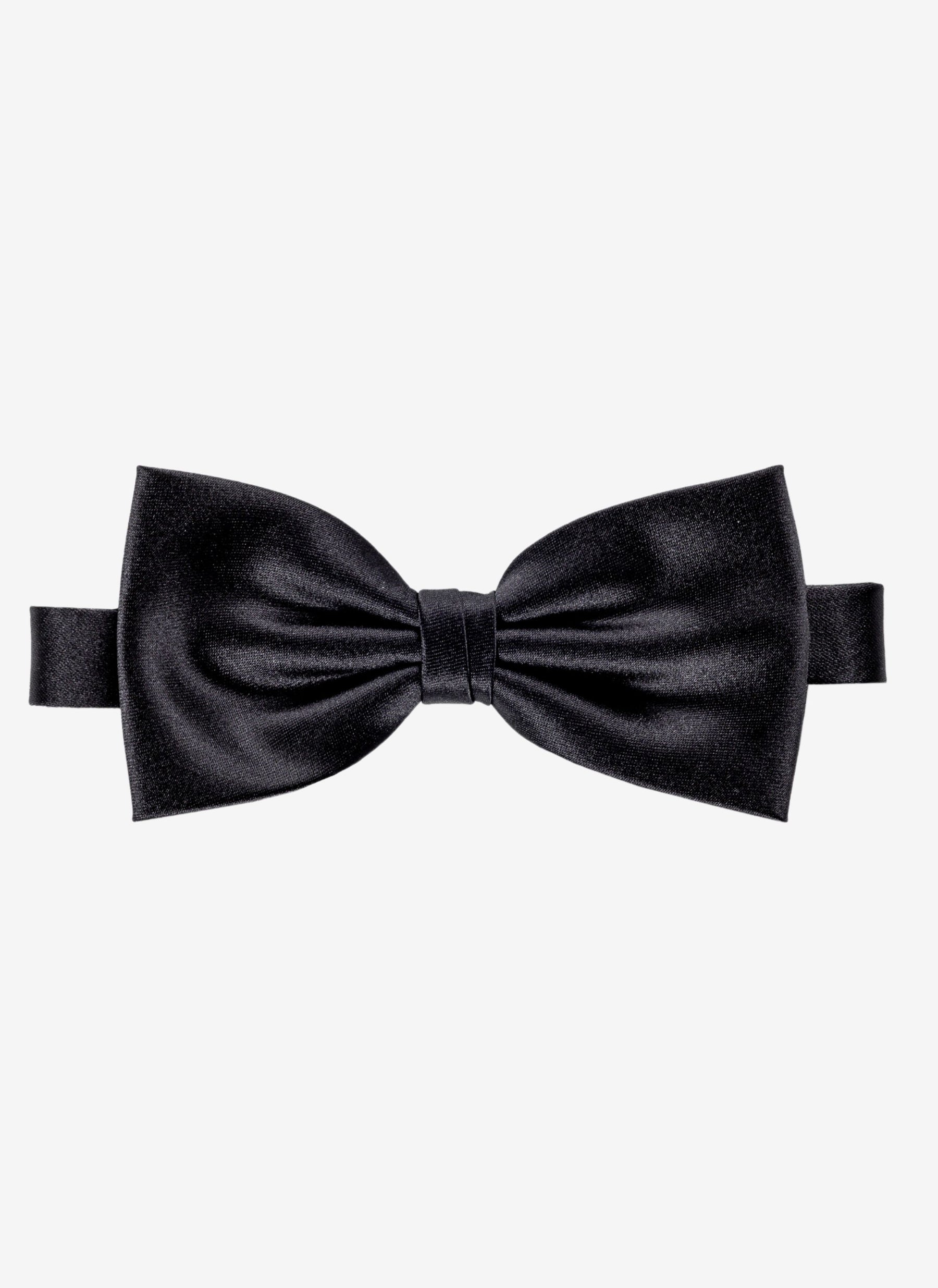 Vorgebundene Fliege in schwarz.