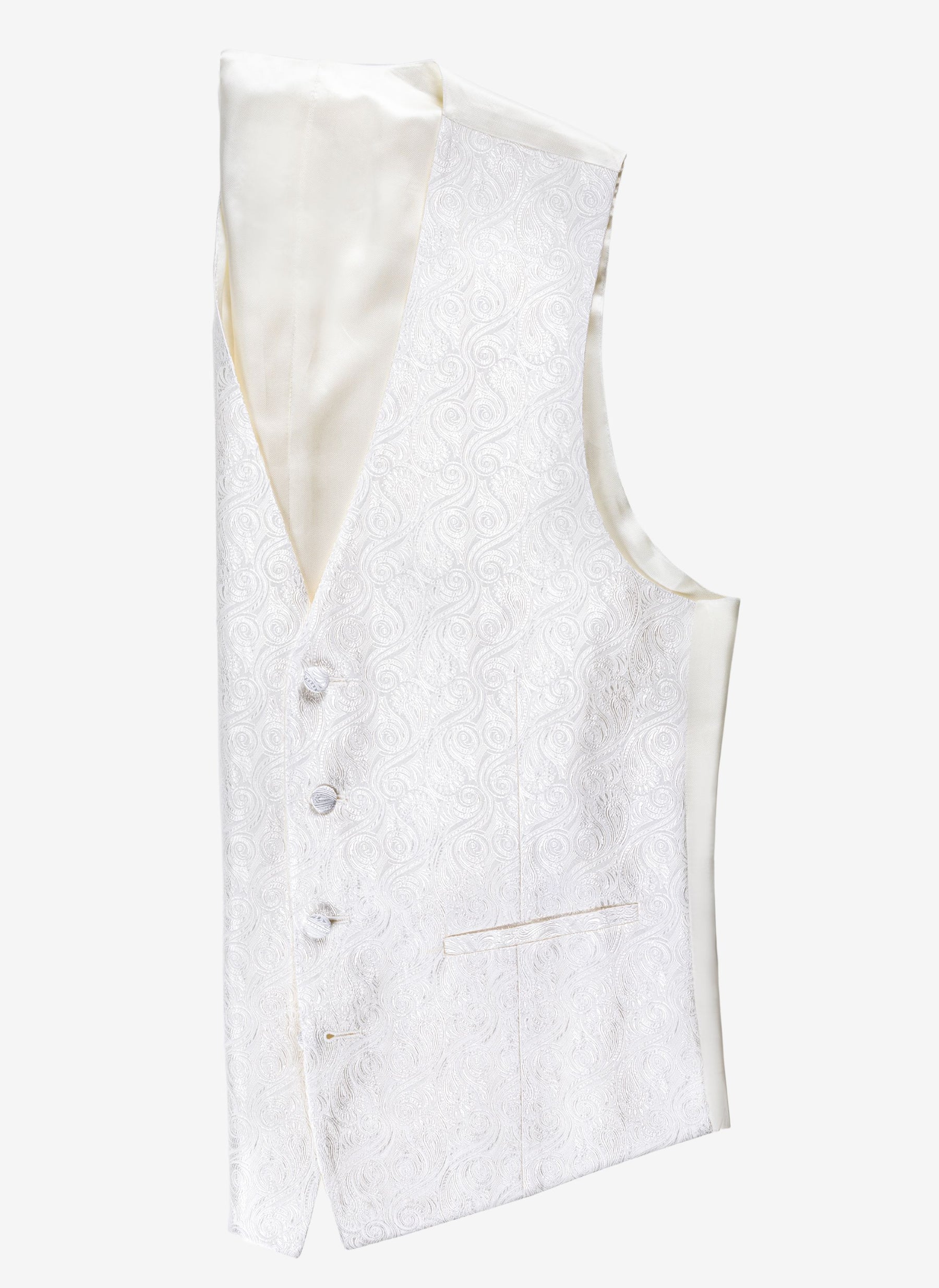 Ivory Hochzeitsweste mit Muster.